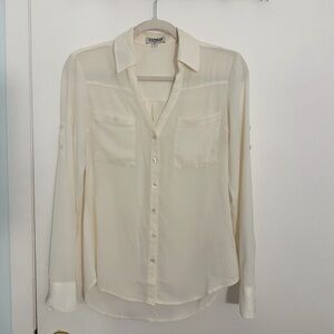 Express Portofino Shirt Off White XS